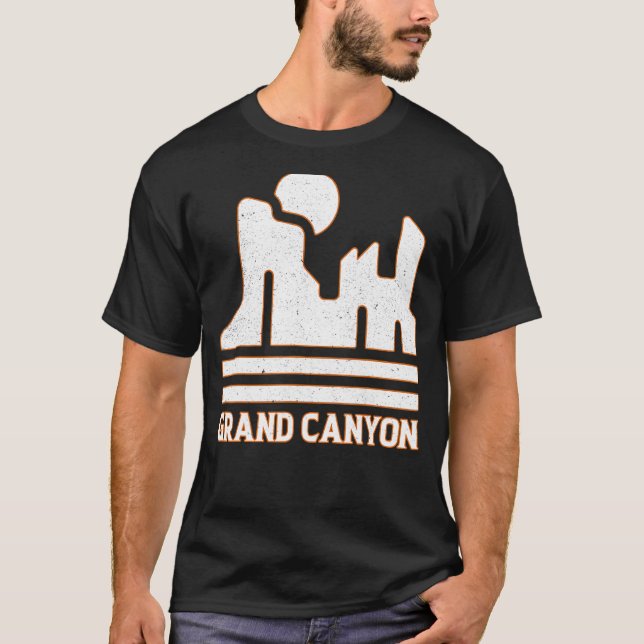 Grand Canyon National Park WPA Poster Stil Graphi T Shirt (Framsida)