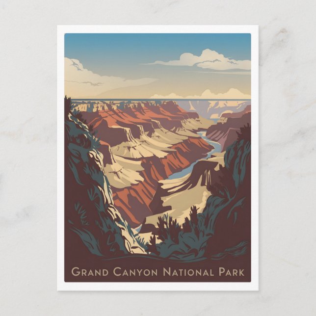 Grand Canyon National ParkVintage Vykort (Framsida)