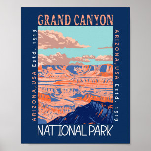 Grand Canyon nationalpark Arizona Distress Poster