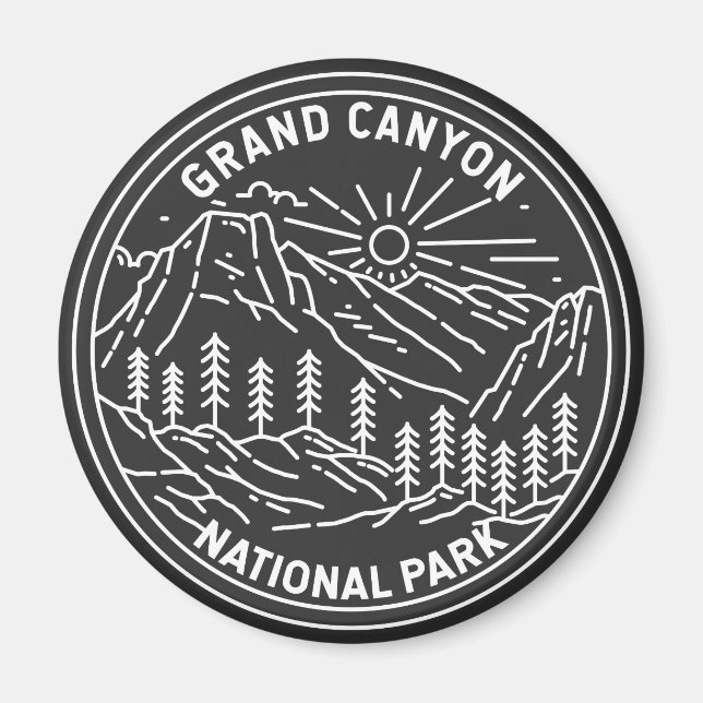 Grand Canyon nationalpark Arizona Monoline Magnet (Framsidan)