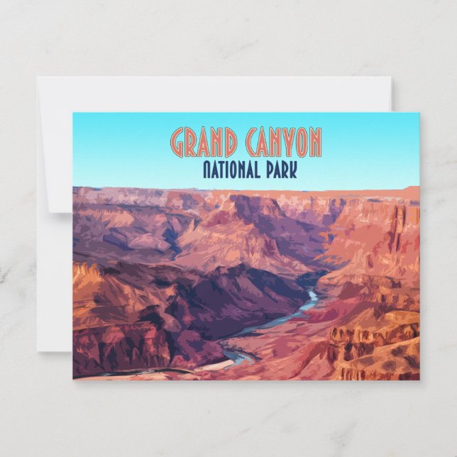 Grand Canyon nationalpark Arizona - platta kort (Framsida)