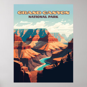 Grand Canyon nationalpark Arizona Retro Poster