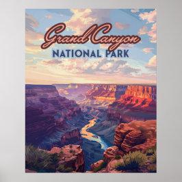 Grand Canyon nationalpark Arizona Retro Poster