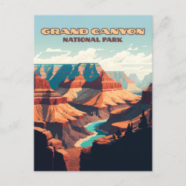 Grand Canyon nationalpark Arizona Retro Vykort