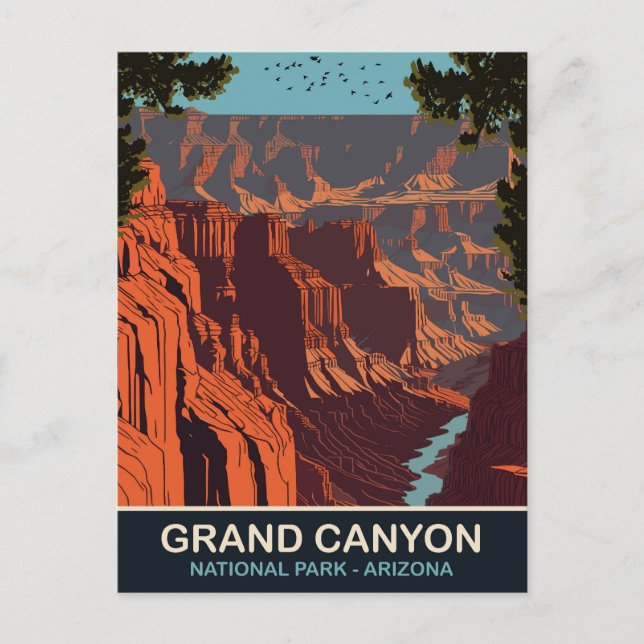 Grand Canyon, nationalpark, Arizona, Travel Vykort (Framsida)