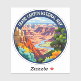 Grand Canyon nationalpark Arizona Vintage Art Klistermärken