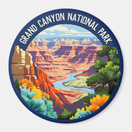 Grand Canyon nationalpark Arizona Vintage Art Magnet
