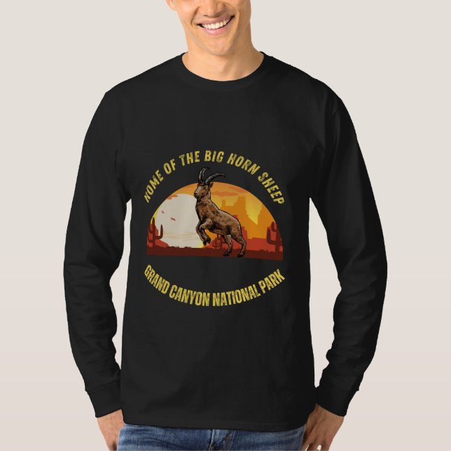 Grand Canyon nationalpark - Big Horn Sheep T Shirt (Framsida)