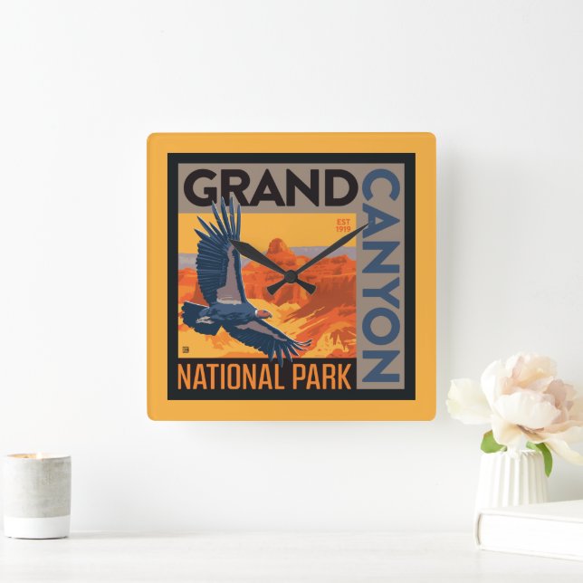 Grand Canyon nationalpark | Condors Fyrkantig Klocka (Hem)