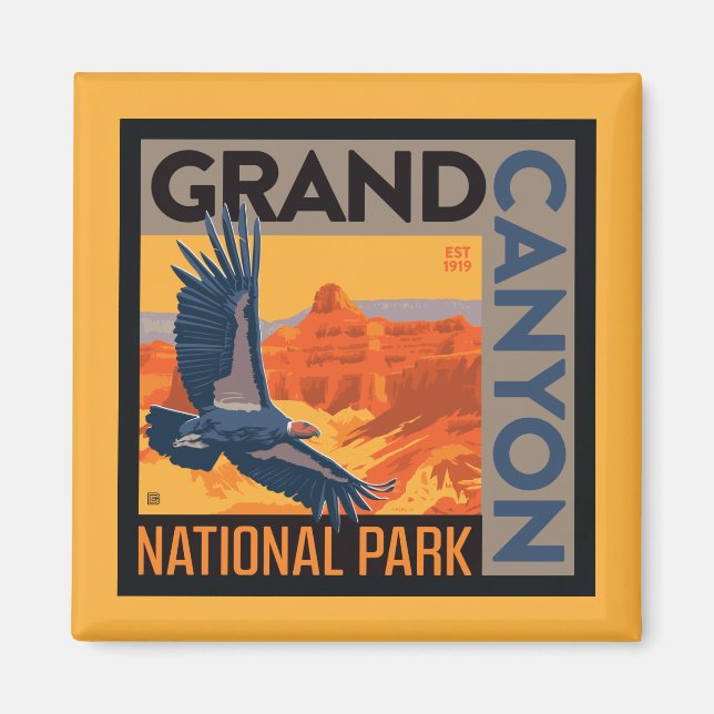 Grand Canyon nationalpark | Condors Magnet (Framsidan)