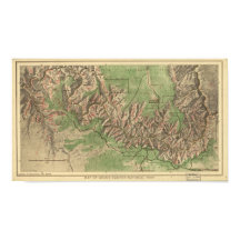 Grand Canyon nationalpark Karta 1926
