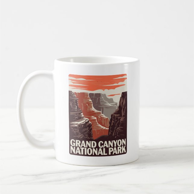 Grand Canyon nationalpark liggande Kaffemugg (Vänster)