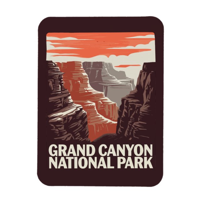 Grand Canyon nationalpark liggande Magnet (Vertikal)