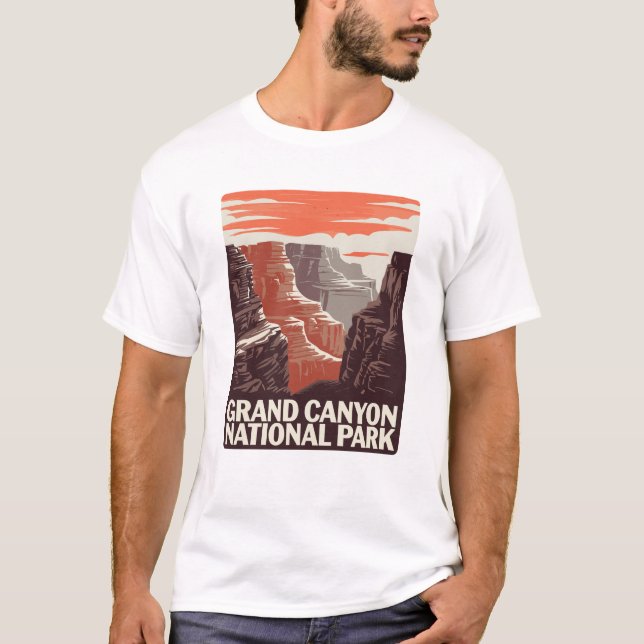 Grand Canyon nationalpark liggande T Shirt (Framsida)