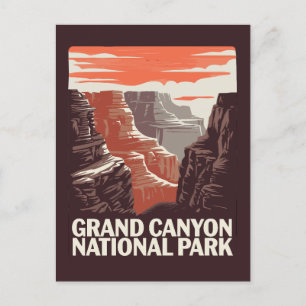 Grand Canyon nationalpark liggande Vykort
