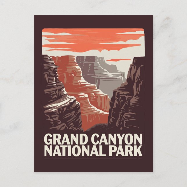 Grand Canyon nationalpark liggande Vykort (Framsida)