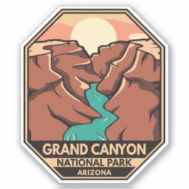 Grand Canyon nationalpark Retro Emblem Klistermärken