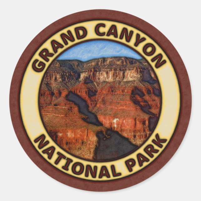 Grand Canyon nationalpark Runt Klistermärke (Framsida)