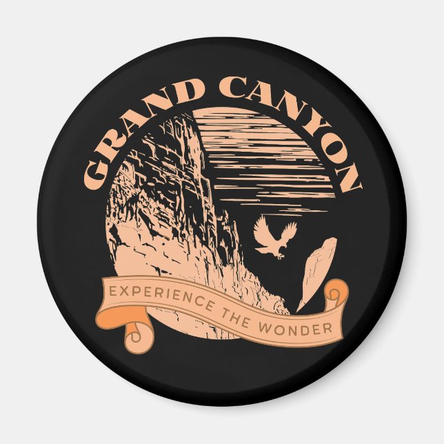 Grand Canyon nationalpark som vandrar utomhus Magnet (Framsidan)