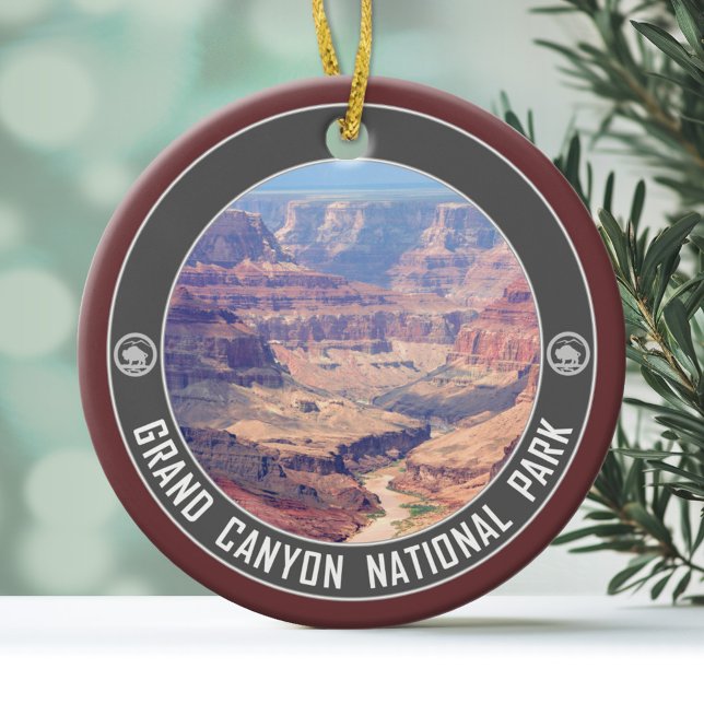 Grand Canyon nationalpark Souvenir Julgransprydnad Keramik (Personalized Christmas Photo Ornament)