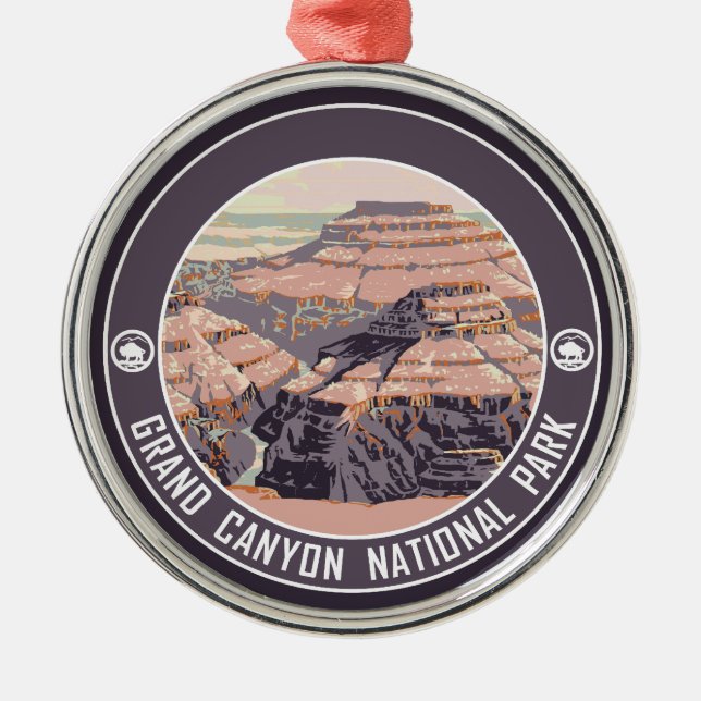 Grand Canyon nationalpark Souvenir Julgransprydnad Metall (Framsidan)