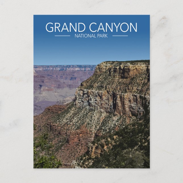 Grand Canyon nationalpark Stylized Travel Vykort (Framsida)