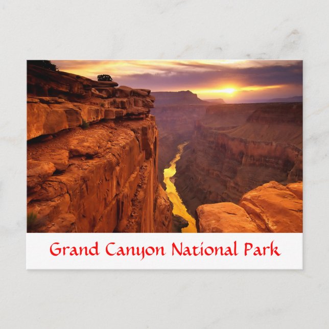 Grand Canyon nationalpark Sunset Arizona vykort (Framsida)