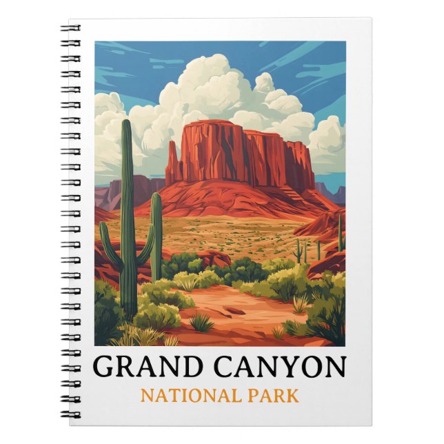 Grand Canyon nationalpark Vintage resor Anteckningsbok (Framsidan)