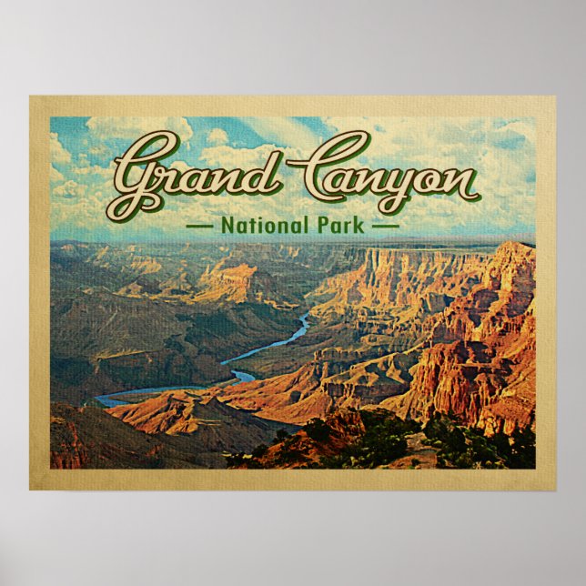 Grand Canyon nationalpark Vintage resor Poster (Framsidan)