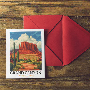 Grand Canyon nationalpark Vintage resor Vykort