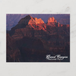 Grand Canyon Norra Kanten Sista Ljuset Solnedgångs Vykort