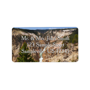Grand Canyon of the Yellowstone Adressetikett