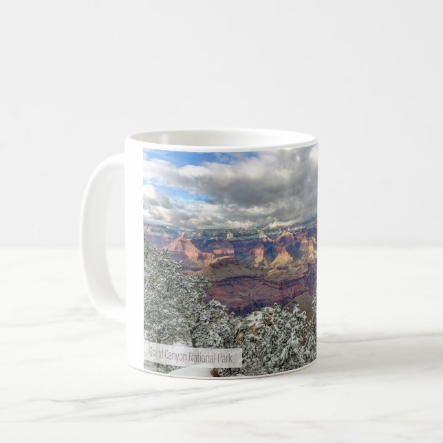 Grand Canyon på vintern Kaffemugg (Framsida vänster)