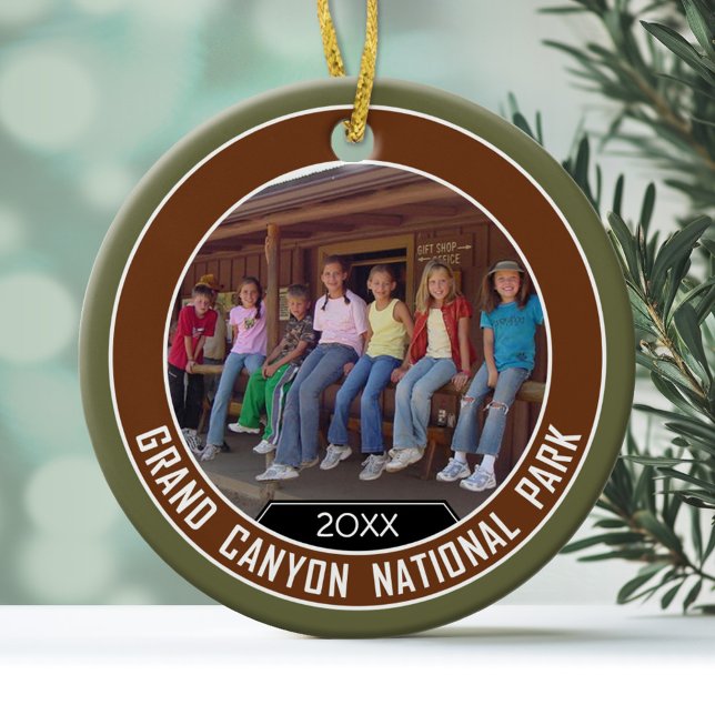 Grand Canyon PHOTO RAM Souvenir Julgransprydnad Keramik (Personalized Christmas Photo Ornament)