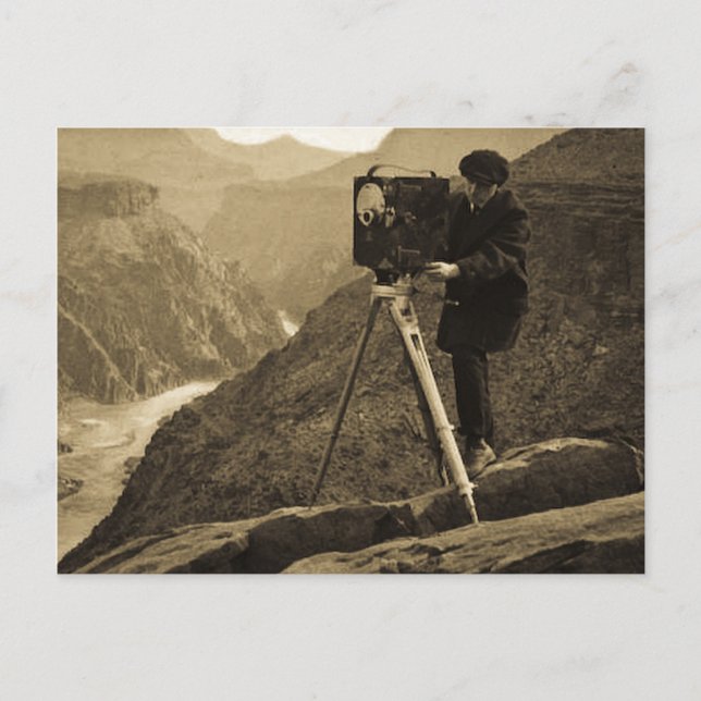 Grand Canyon Photographer Large Movie Camera Vykort (Framsida)