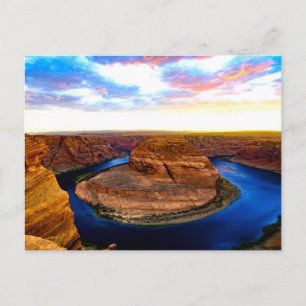 Grand Canyon Red Sten och Blue Vatten Vacker Vykort
