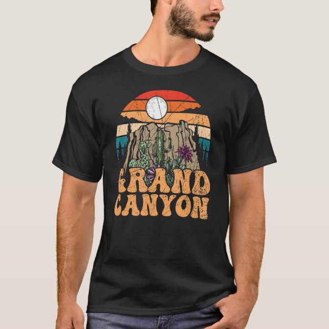 Grand Canyon Retro nationalpark T Shirt (Framsida)