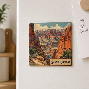 Grand Canyon Retro Resedesign Magnet