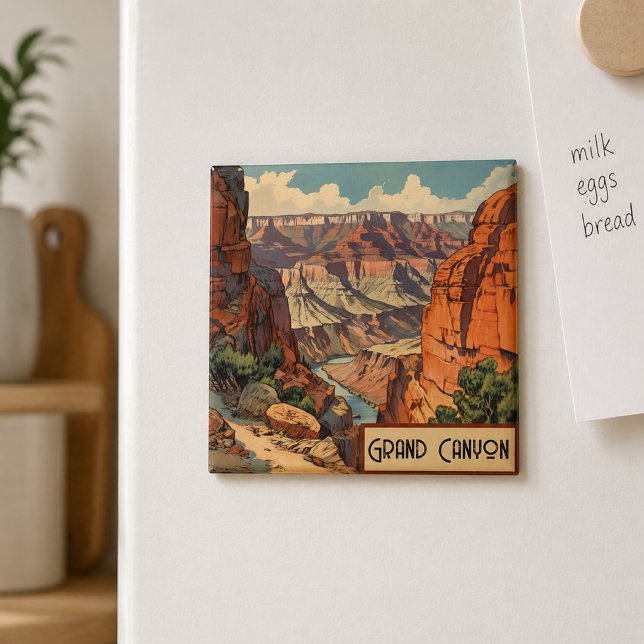 Grand Canyon Retro Resedesign Magnet (Skapare uppladdad)
