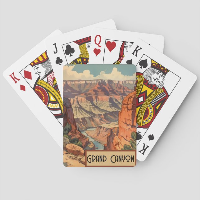 Grand Canyon Retro Travel Design Casinokort (Baksidan)