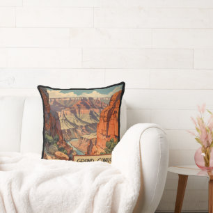 Grand Canyon Retro Travel Design Kudde
