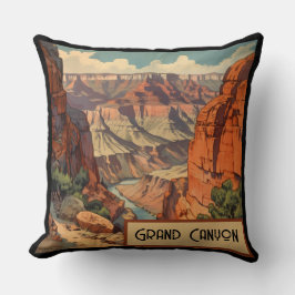 Grand Canyon Retro Travel Design Kudde