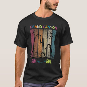 Grand Canyon Rim Rim Retro Hiking Costume T Shirt