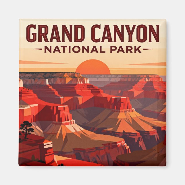 Grand Canyon Rim to Rim Hiker Achievement Magnet (Framsidan)
