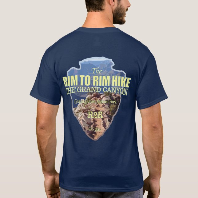 Grand Canyon Rim to Rim (pilspets) T Shirt (Baksida)