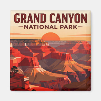Grand Canyon Rim to Rim vandrarprestation Magnet