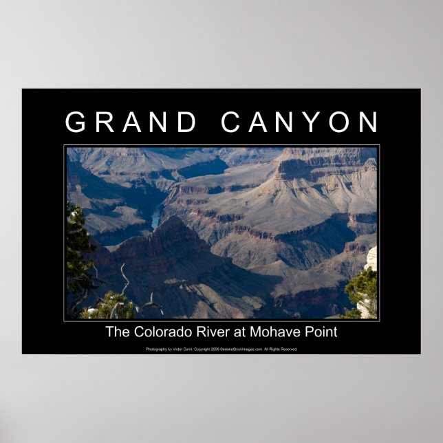 Grand Canyon River 2989 Black Poster (Framsidan)