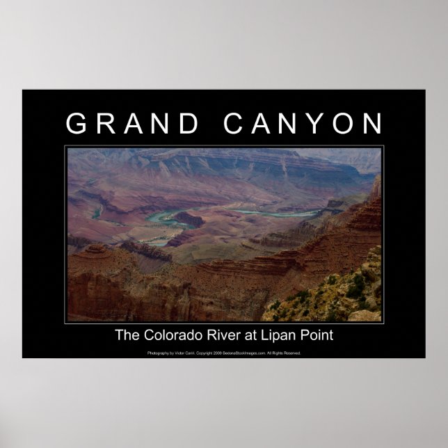 Grand Canyon River 4853 Black Poster (Framsidan)