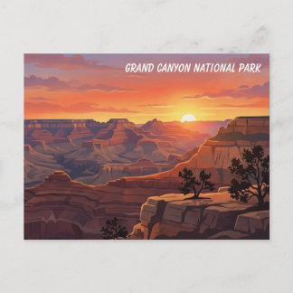 Grand Canyon Solnedgång Resepostkort Vykort