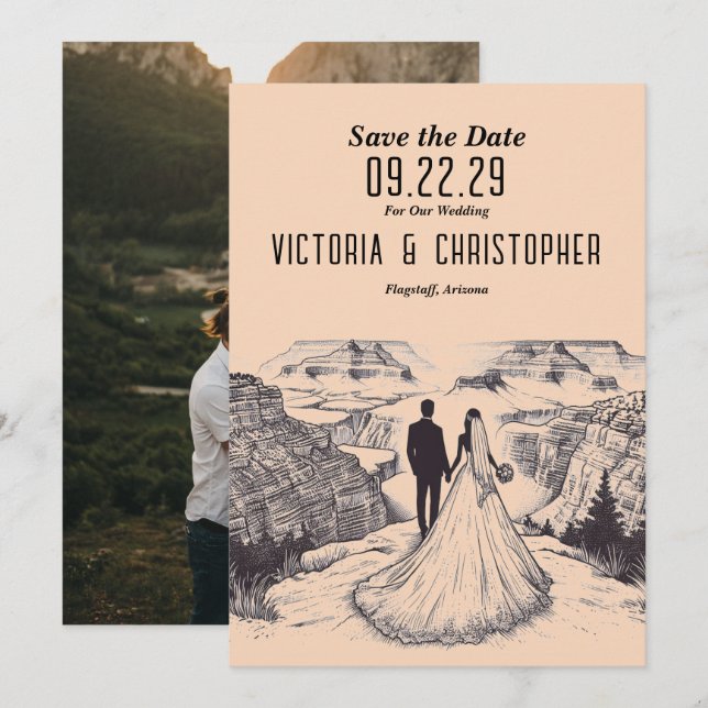 Grand Canyon - Spara datumet (Fram/baksida)